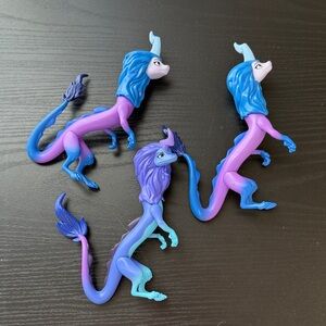 Disney Raya and the Last Dragon Toys Purple and Blue Fantasy set of 3